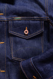 GD211 SLIM TRUCKER JACKET | Raw 14 Oz Denim - Vivid Indigo