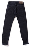 GD110 SLIM TAPERED | Washed 14 Oz Denim - Total Black