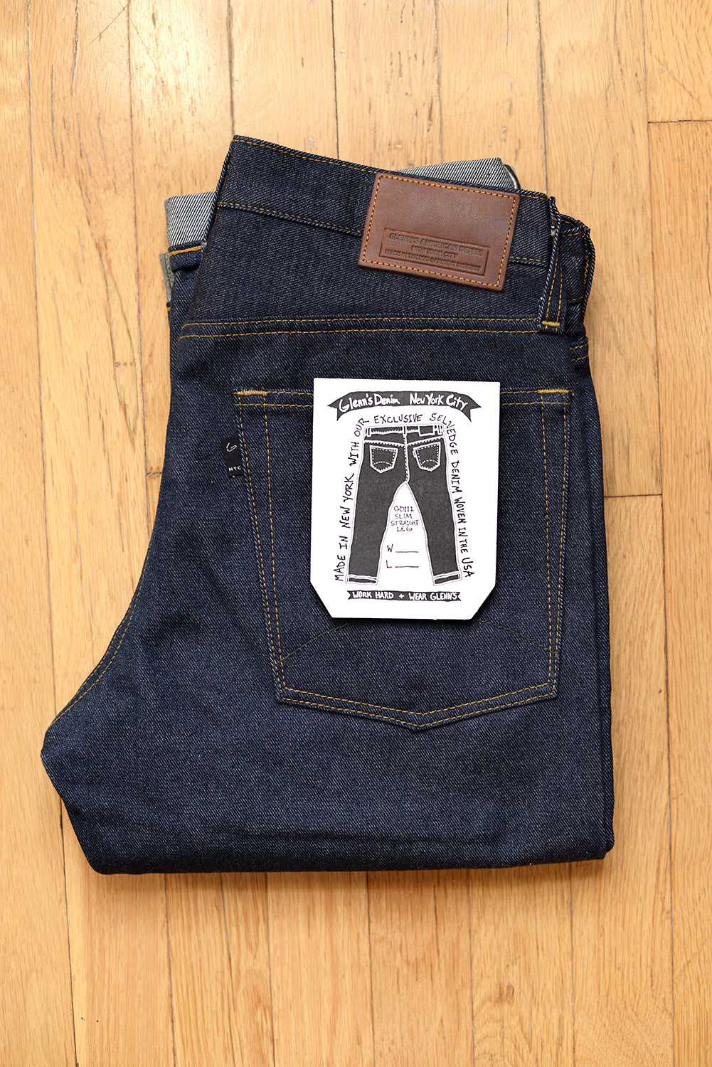GD111 SLIM STRAIGHT | Raw 13 Oz Selvedge Denim - Classic