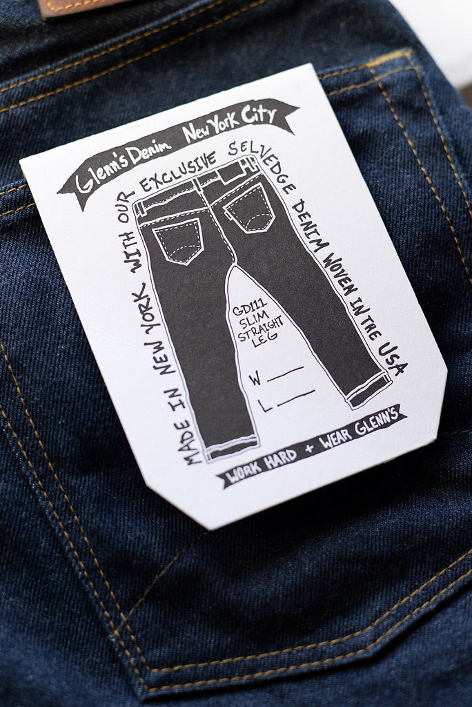 GD111 SLIM STRAIGHT | Washed 13 Oz Selvedge Denim - Classic