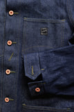 GD213 CHORE COAT | Raw 14 Oz Denim - Vivid Indigo