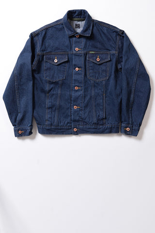 GD212 RELAXED-FIT TRUCKER JACKET | Washed 13 Oz Selvedge Denim - Classic Indigo