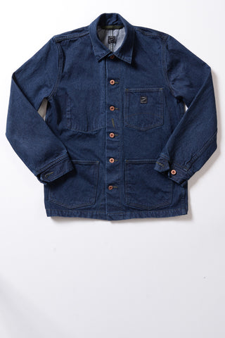 GD213 CHORE COAT | Washed 13 Oz Selvedge Denim - Classic Indigo