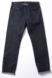 GD111 SLIM STRAIGHT | Raw 13 Oz Selvedge Denim - Ash Black