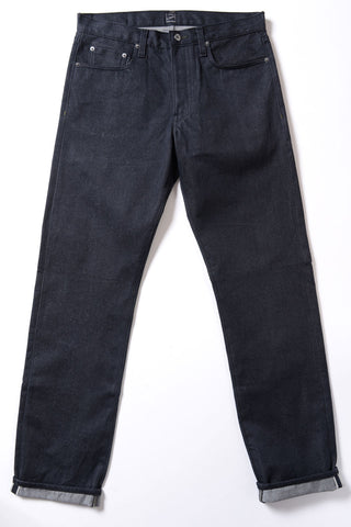 GD111 SLIM STRAIGHT | Raw 13 Oz Selvedge Denim - Ash Black